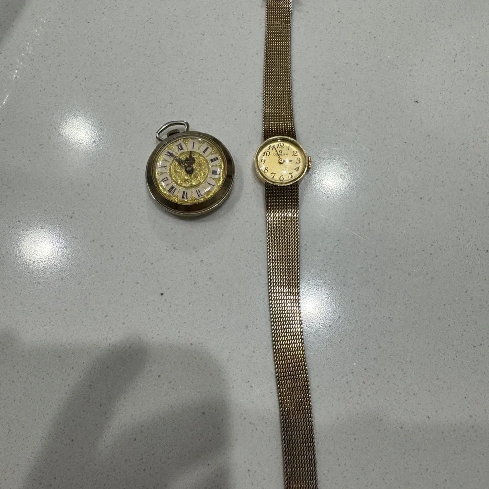 Omega Women's Gold Mesh Bracelet Watch